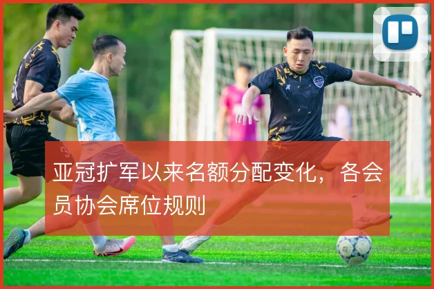 亚冠扩军以来名额分配变化，各会员协会席位规则